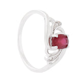 Anillo de Plata con Piedras Preciosas y Circonia