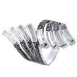Anillo De Plata Con Marquesita