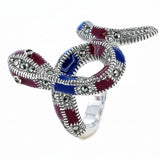 Anillo De Plata Con Marquesita