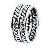 Anillo Doble Torsal De Plata