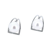 Arete De Perla Con Circonia