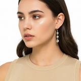 Arete Gancho De Plata Con Cristal