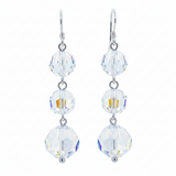 Arete Gancho De Plata Con Cristal