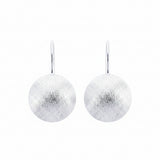 Aretes Bola Broche Gancho De Plata