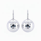 Aretes Bola Broche Gancho De Plata