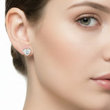 Aretes De Corazón De Plata