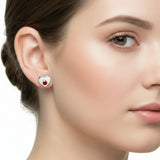Aretes De Corazón De Plata
