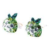 Aretes De Manzana Plata Con Cristal