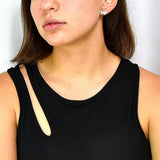 Aretes De Mariposa Plata Con Cristal