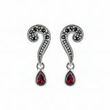 Aretes De Plata Con Piedras Preciosas