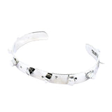 Brazalete De Plata Con Picos Formas Geométricas