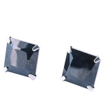 Broquel Cuadrado de Plata con Circonia