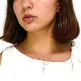 Collar Corazón Y Flecha Plata Con Circonia