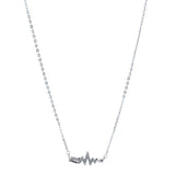 Collar De Plata Con Circonia Latidos Love