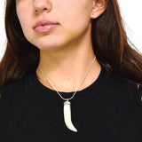 Dije Colmillo Plata Y Piedras Preciosas