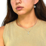 Juego De Plata Con Cristal Cubo