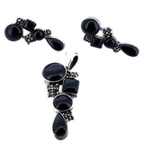 Juego Figuras Geométricas Plata Con Marquesita