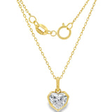 Collar Vienna de Diamante Lab Corte Corazón 1.03ct, Oro 14K