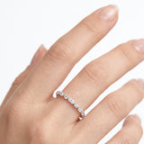 Anillo Eternity Aurelia de Diamantes Lab Corte Marquesa y Redondo 0.92ct, Oro 10K