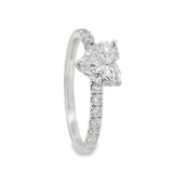 Anillo Liora Solitario de Diamantes Lab Corte Corazón 1.35ct, Oro 14K