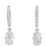 Aretes Alessia de Diamantes Lab Corte Esmeralda 2.31ct, Oro 14K
