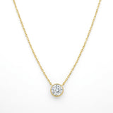 Collar Noa de Diamante Lab Corte Redondo 1.05ct, Oro 14K