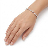 Pulsera Constanza de Diamantes Lab Corte Asscher 2.66ct, Oro 10K
