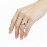 Anillo Rodolita Con Ópalo