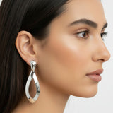 Aretes Largos Lisos De Plata