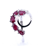 Anillo De Plata Con Piedras Preciosas