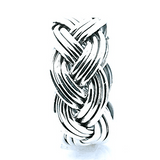 Argolla Tejido De Plata