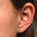 Arete Oro Cruz Bolita