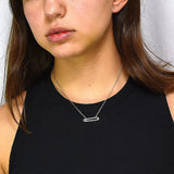 Collar Seguro De Plata Con Circonia