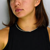 Gargantilla Martillada De Plata