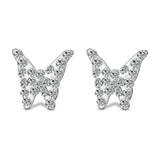 Aretes De Mariposa De Plata