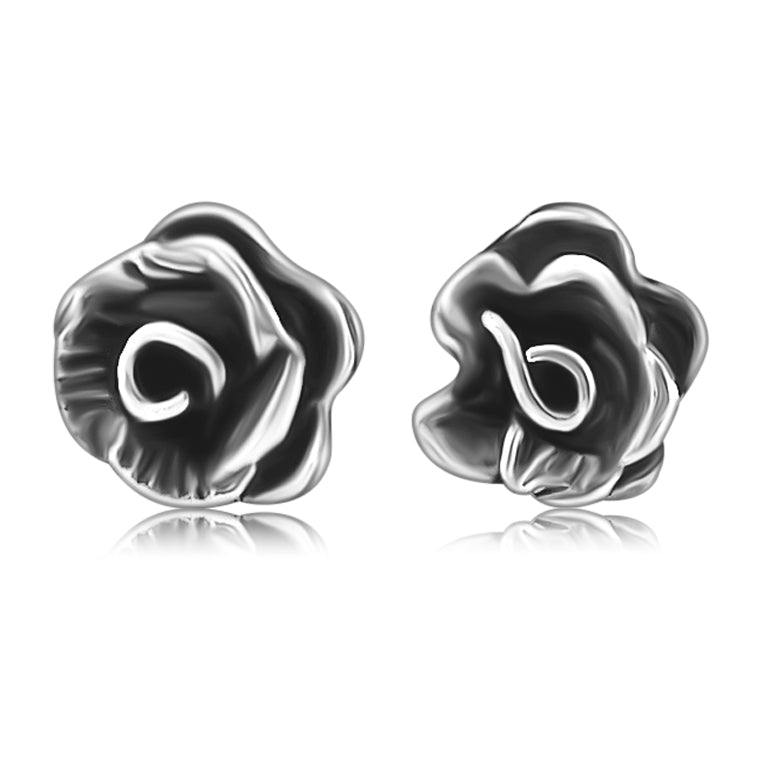 Aretes De Rosa De Plata