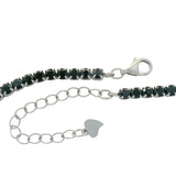 Collar Tenis de Plata con Circonia Azul