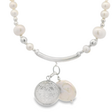 Collar de Perla con Dije de San Benito