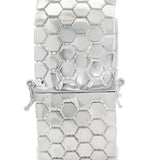 Brazalete de Piel de Vibora de Plata 16 cm