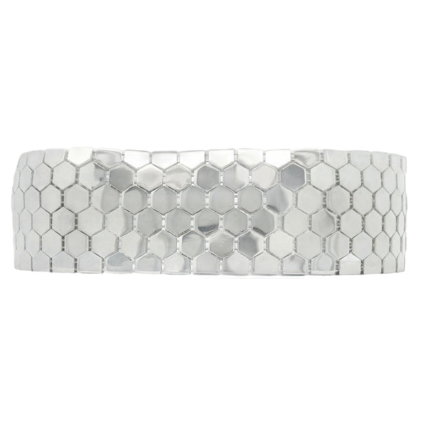 Brazalete de Piel de Vibora de Plata 16 cm