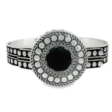 Brazalete Pavonado de Plata con Circonia Blanco