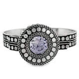 Brazalete Pavonado de Plata con Circonia Blanco