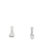 Aretes De Cuchara Y Tenedor De Plata