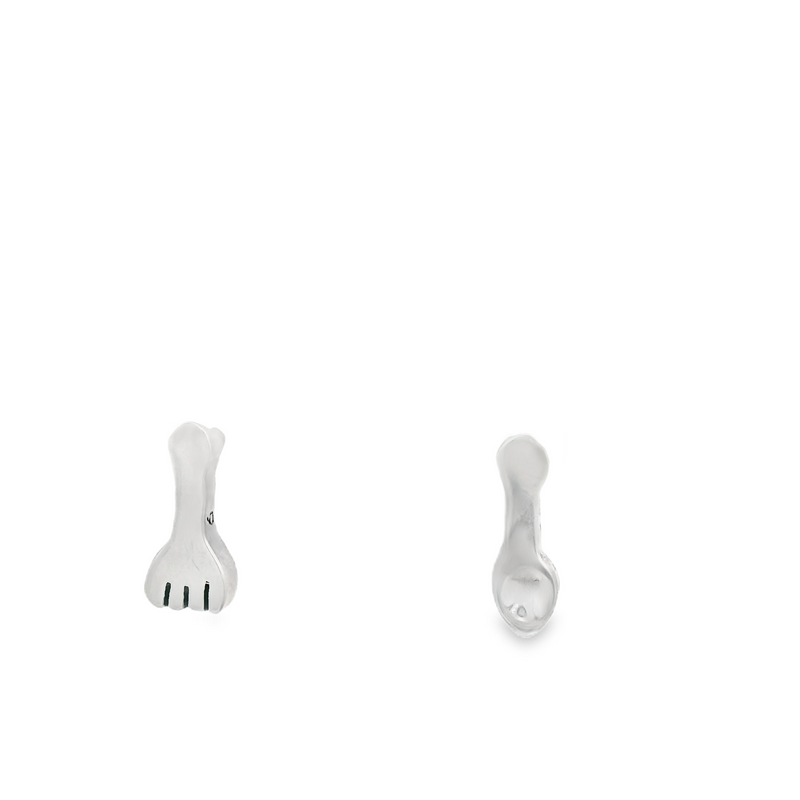 Aretes De Cuchara Y Tenedor De Plata