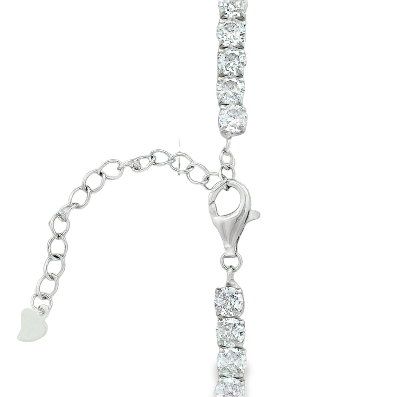 Collar de Tenis Plata con Circonia