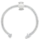 Pulsera de Plata Con Perla y Circonias