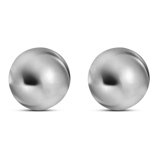 Aretes De Bola De Plata Martillado