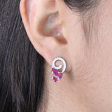 Arete Piedra Natural con Circonia Esmeralda