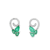 Arete Piedra Natural con Circonia Esmeralda