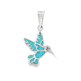 Dije de Opalo con Plata de Colibri Azul